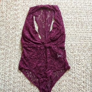 Purple Lace Bodysuit (charlotte russe Medium)